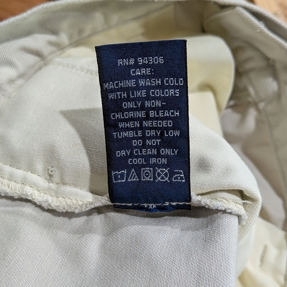 Ralph Lauren Sport Vintage Khaki Chino Shorts Womens Size 10 Beige Cotton Preppy - Picture 9 of 9